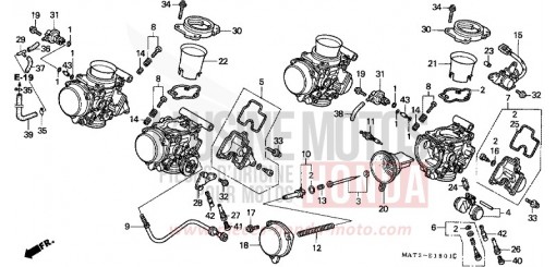 CARBURATEUR (PIECES CONSTITUTIVES) CBR1100XXV de 1997